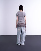 Heartlock Dot Crop T-shirt (Grey)
