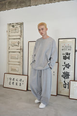 HEAVY-TERRY BALLOON SWEAT BOX TEE (Gray)