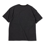 Untitled スターリーナイトスモールストライプ半袖 Black Charcoal