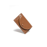 DOT Slim Pocket Mini Coin Transportation Card Wallet cognac wood