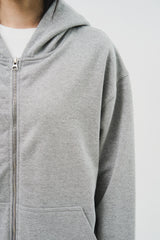 (MADE) ヌウェーブショートジップフーディー_グレー
