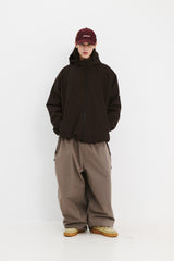 LOGO COTTON SUPER WIDE VENTILATION PANTS BROWN
