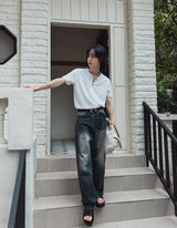 RuenB Mud Sand Curve Denim Pants