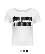 Tess Graphic Shirring Tee