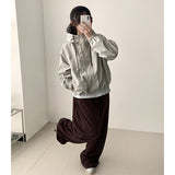 Mika High Neck Color Matching Pendant String Hooded Jumper