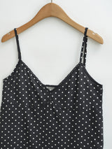 Celi Lace Trim Dot Top