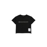 スローガンサイドストリングクロップTシャツ