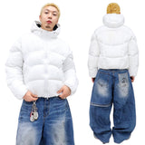 Oversized Welon-Slit Hooded Puffer Jacket