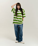 939スモールロゴポロTシャツ(GREEN/OATMEAL)