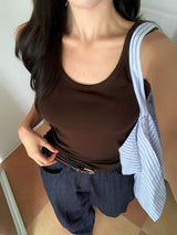 [BELLIDE MADE] Basic round camisole & sleeveless