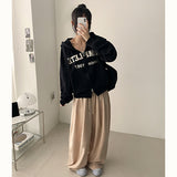 リズイングリッシュレタリング2wayフードジップアップ