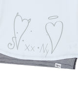 ZIPPER HEART TEE WHITE