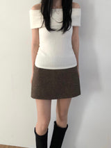 ヘアリーオフショルダートップス (3 colors)