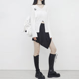 L.Pini V シースルーニット
