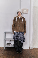 Formal Check Wrap Skirt (2color)