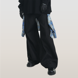 RELABEL 23AW Removable Denim Jeans With Heavy Duty Checkerboard Stitching And Cuffs