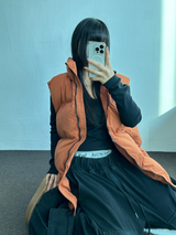 ビッグワイドオーバーパディングベスト🧡💛🖤 - 3カラー