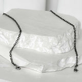 ss-Original mask chain necklace_black silver