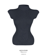 Half Neck Rib Knit Top (4color)