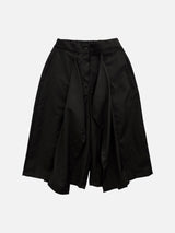 Flare Button Wide Bermuda Pants (3c)
