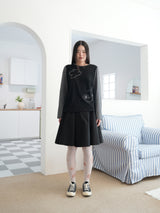 COTTON FLARE SKIRT (BLACK)