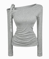 Hera one shoulder strap top (3color)