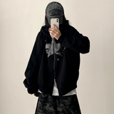 Suffle Star Vintage Two-Way Hooded Zip-Up