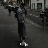 [HFORUS MADE]Layer Shoulder Hooded zip-up IN GREY