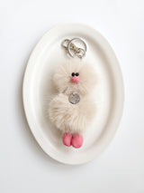 Cosymosy Mini Bird Keyring -  Oatmeal