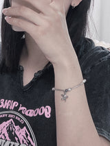 All Surgical Steel Starfish Gemstone Bracelet