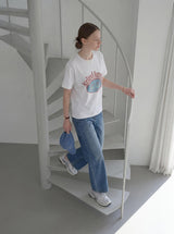 Mozz Crack Print Short Sleeve T-shirt
