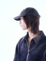 SIGNATURE FLOCKED DENIM FADED RANDOM STITCH EMBROIDERY PATCH WASHED BALLCAP