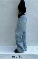WIDE BLUE DENIM PANTS code 23000