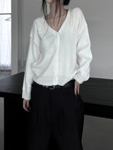 minimal basic knit cardigan (2color)