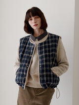 FLEECE REVERSABLE CHECK VEST 