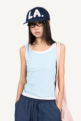 LA Boucle Lettering Flat Ball Cap