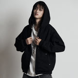 RIVET POCKET HOODIE ZIP-UP