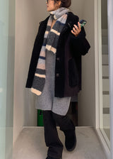 WOOL BLEND COLOR MUFFLER