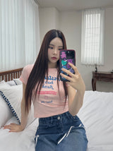 Baby Lotion Pink Short Sleeve Round Tee