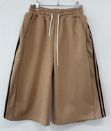 SIDE PINTUCK TRACK BALLOON BERMUDA PANTS ❤🤎🖤🩶🩷6COLOR