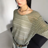 Pooro Hippie Stripe Bookle Summer Knitwear
