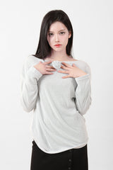 ルーズフィットコサージュニット MInt