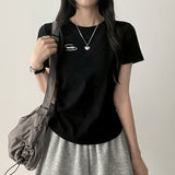 Olling ロゴサイドシャーリングスリムフィット半袖Tシャツ