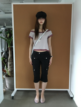 ラスレースオフショルダーTシャツ(3color)