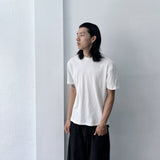 Minimal White Rib Tee