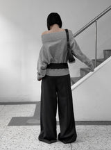 レノ ワンショルダー オフニット トップ