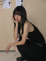 PLEATS MIDI ONE-PIECE (BLACK)