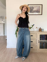 STUD BALLOON WIDE JEANS