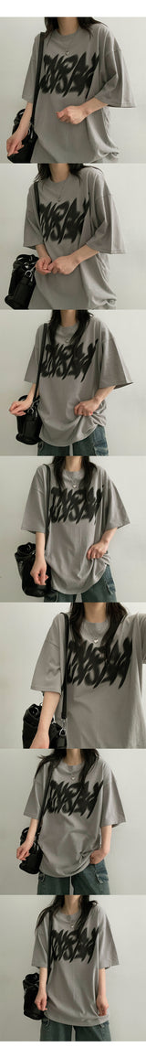 ブラーテクストショートスリーブドtシャツ