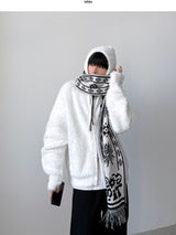 Shaggy Angora Knit Zip-Up